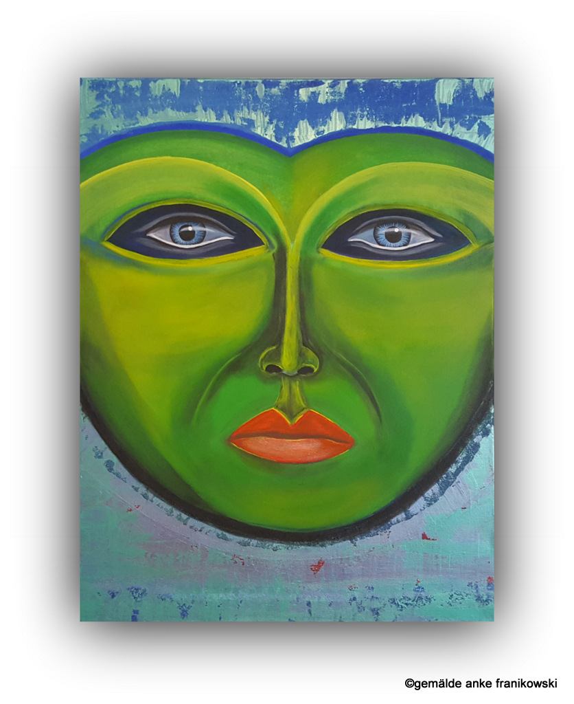 Abstrakte Malerei Maske Gelassenheit, Gemälde online kaufen