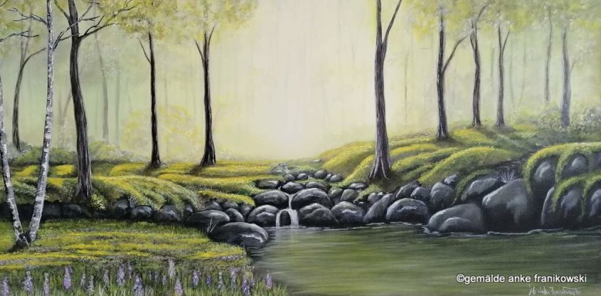 Gemälde Wald im Morgengrauen von Anke Franikowski kaufen