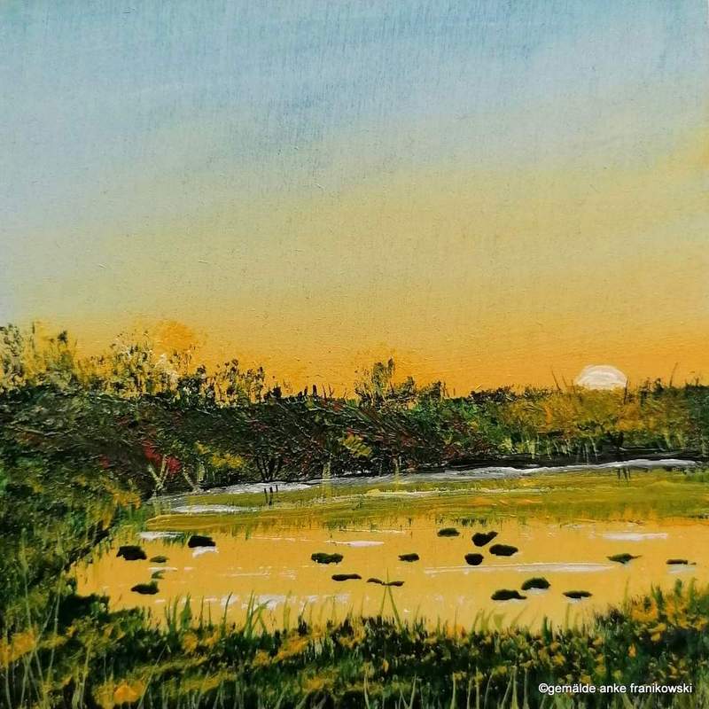 Landschaftsmalerei von einem Teich online kaufen