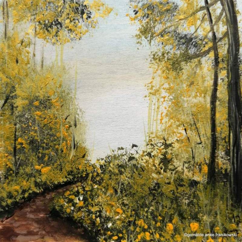 Acrylmalerei Landschaftsbild - Weg aus dem Wald online kaufen