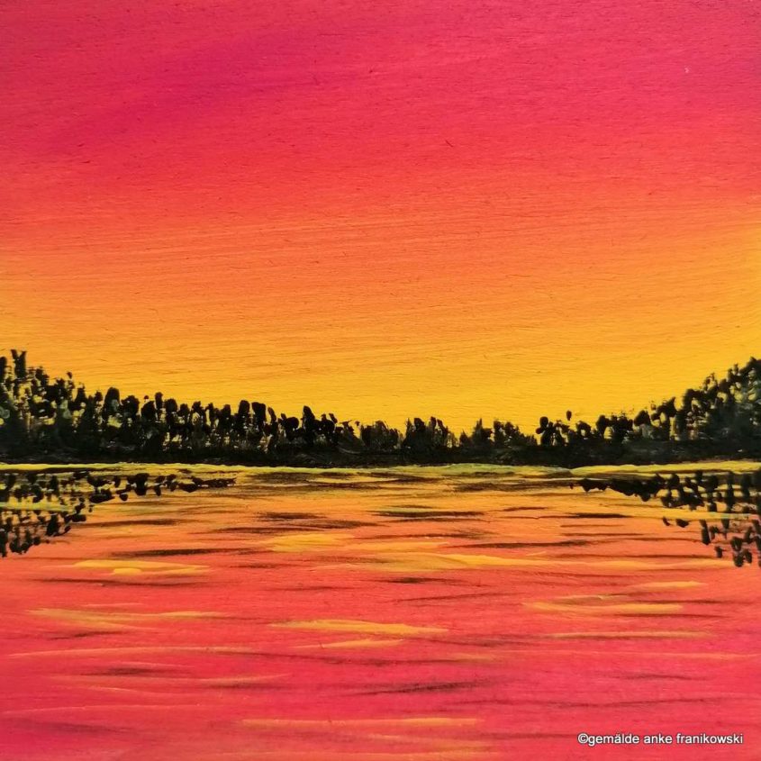 Gemälde Sonnenuntergang Acrylbild kaufen, Anke Franikowski