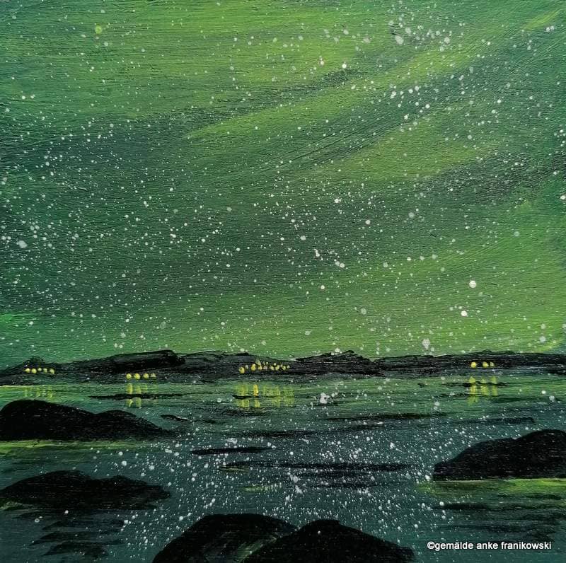 Acrylbild Im kalten Polar - Gemälde von Anke Franikowski kaufen