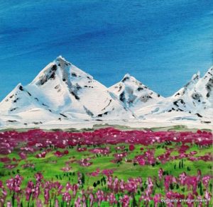 Acrylbild In den Bergen - Gemälde von Anke Franikowski kaufen