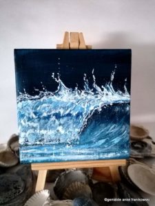 Welle gemalt mit Acryl, Gemälde kaufen von Anke Franikowski