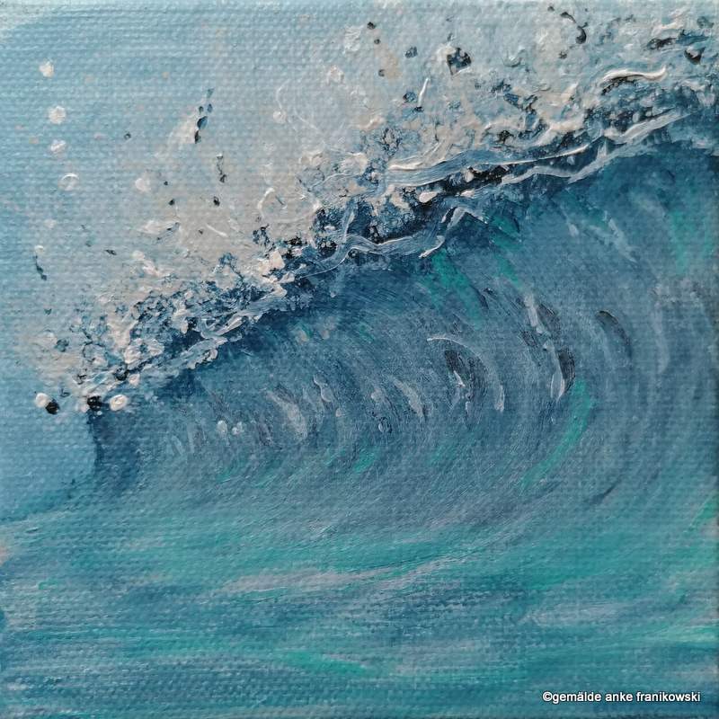 Acrylbild auf Leinwand Wellenspiel, Gemälde kaufen von Anke Franikowski