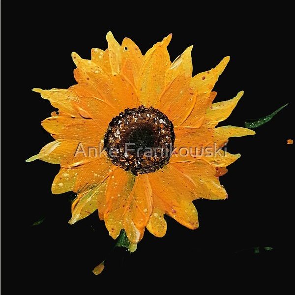 Sonnenblume gemalt von Anke Franikowski Redbubble